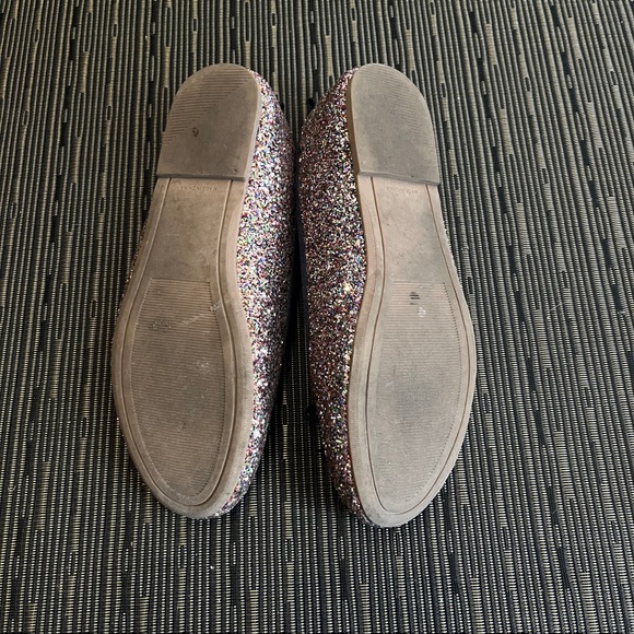 JOE FRESH - Rainbow Sparkles with Navy trim ballet flat (SZ6.5/7) - Picture 3 of 9